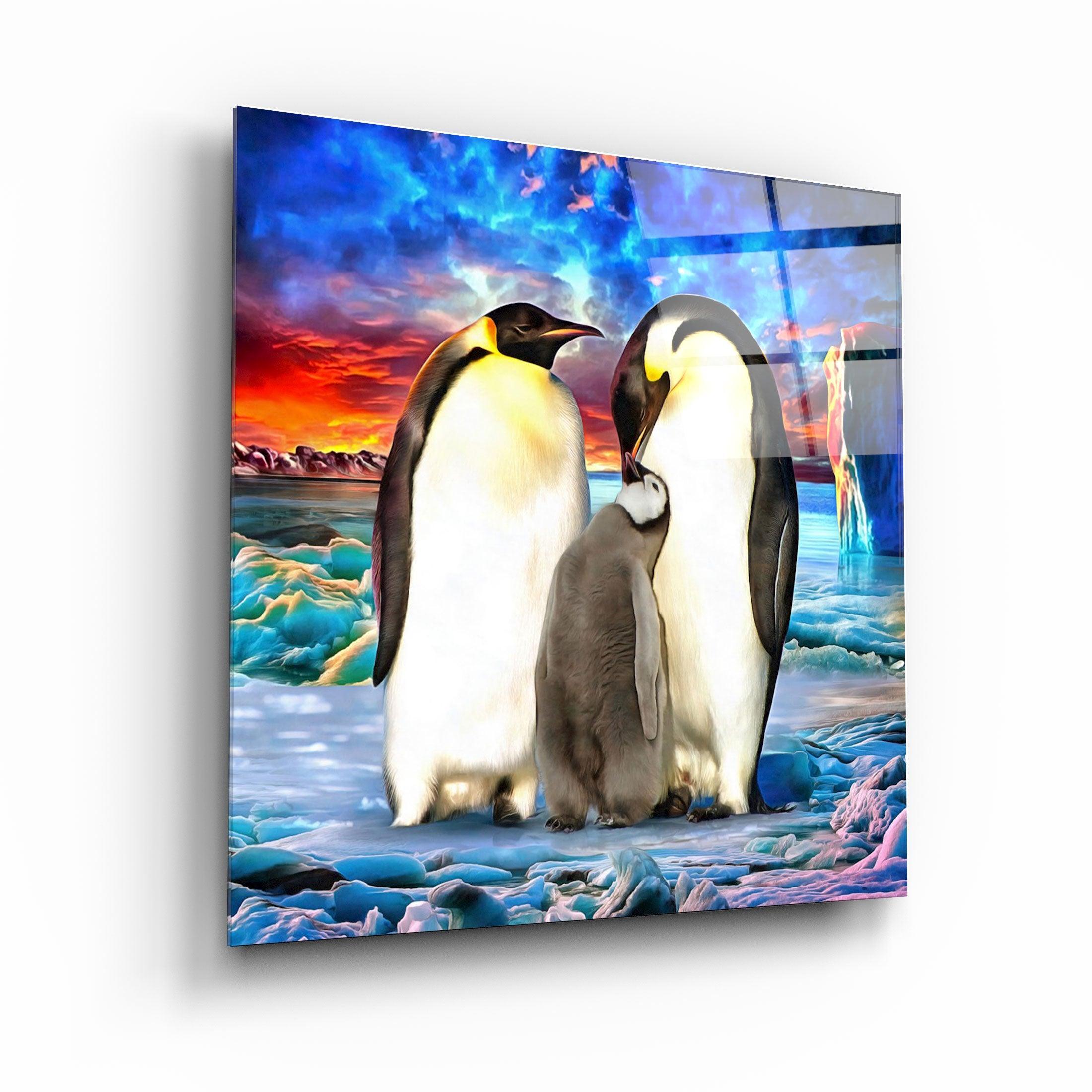 ・"Penguin Family"・Glass Wall Art - ArtDesigna Glass Printing Wall Art
