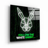 Follow the Rabbit | Glass Wall Art