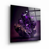 Amethyst Purple | Glass Wall Art
