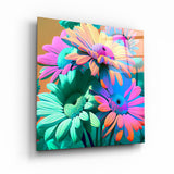 Chrysanthemums | Glass Wall Art