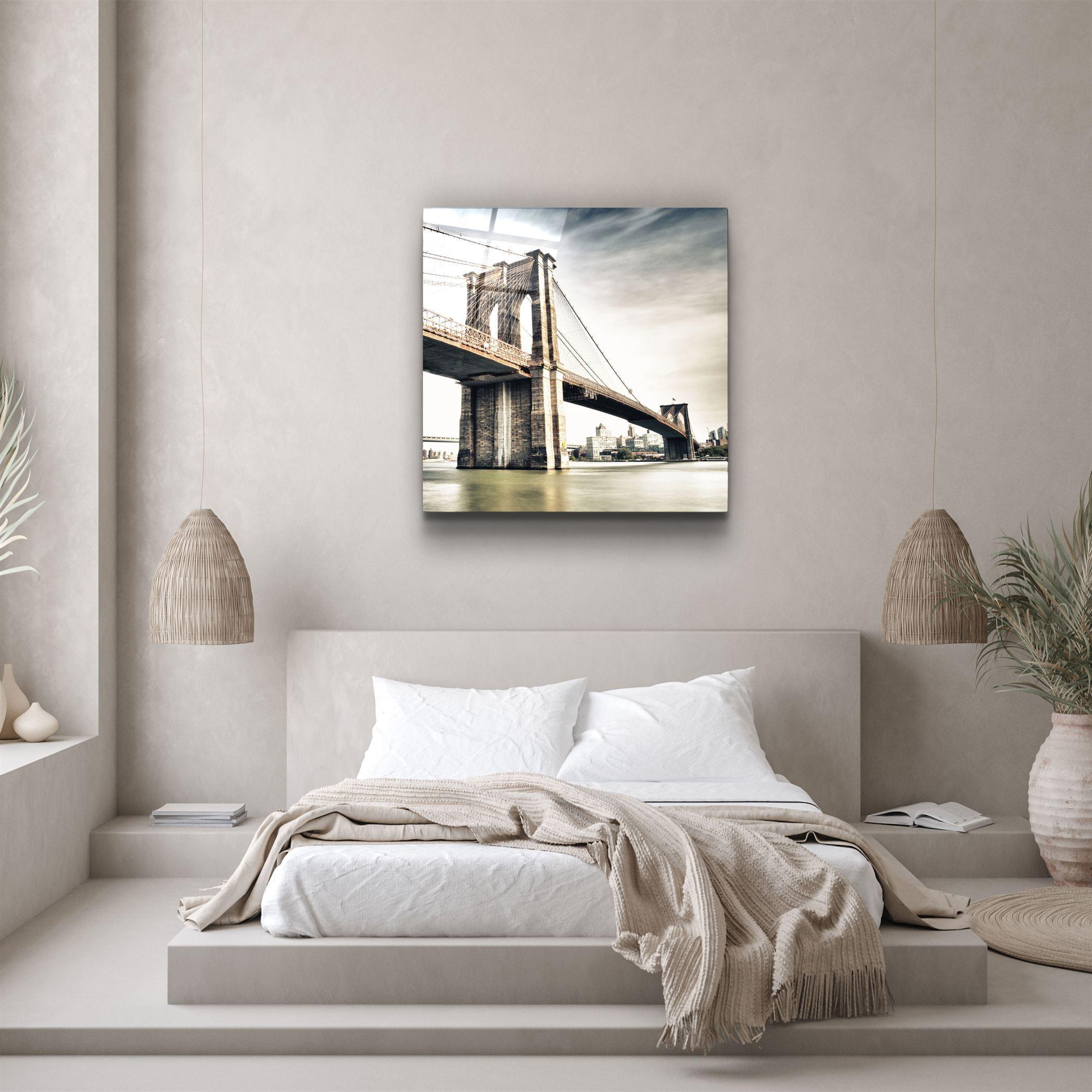 ・"Brooklyn Bridge"・Glass Wall Art - ArtDesigna Glass Printing Wall Art