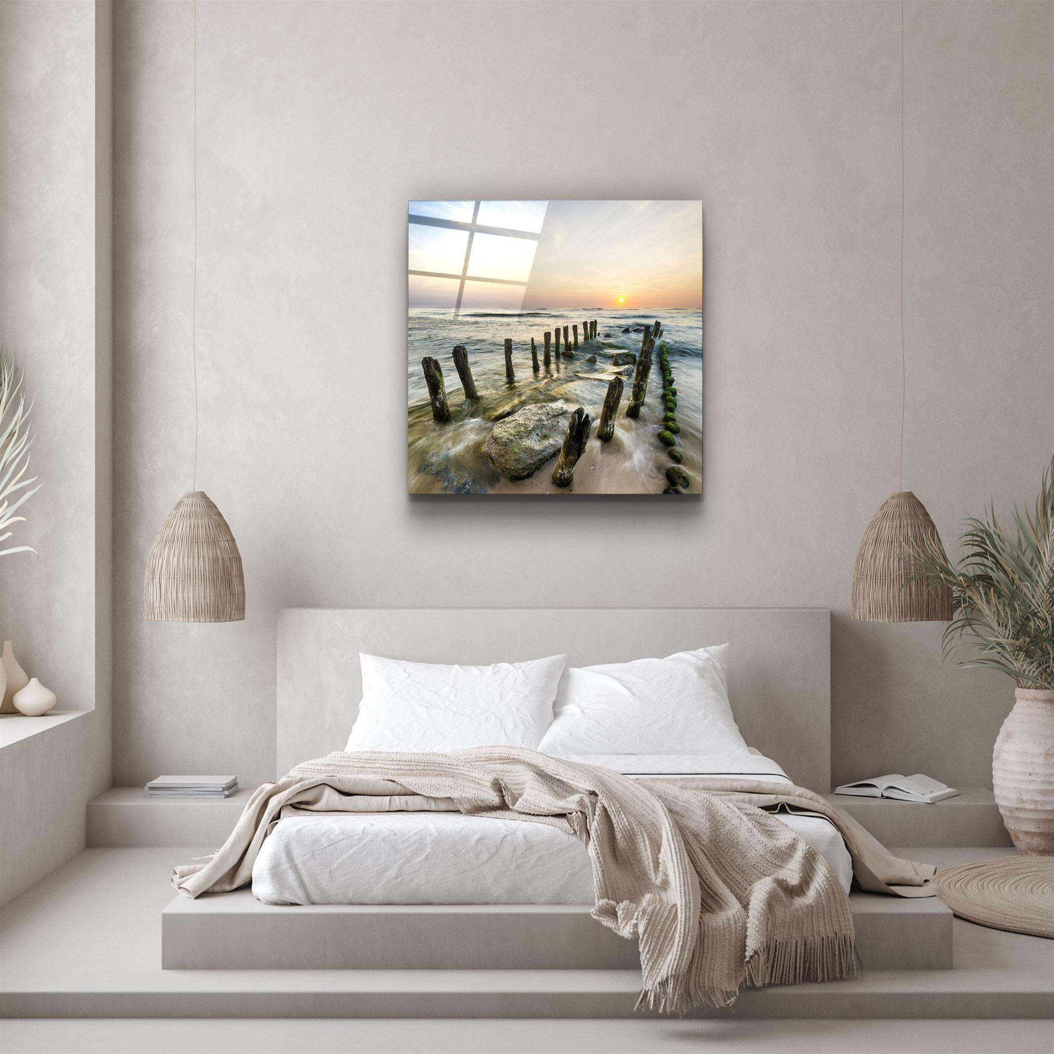 ・"Ruined Dock"・Glass Wall Art - ArtDesigna Glass Printing Wall Art