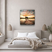 ・"Dock and Landscape"・Glass Wall Art - ArtDesigna Glass Printing Wall Art