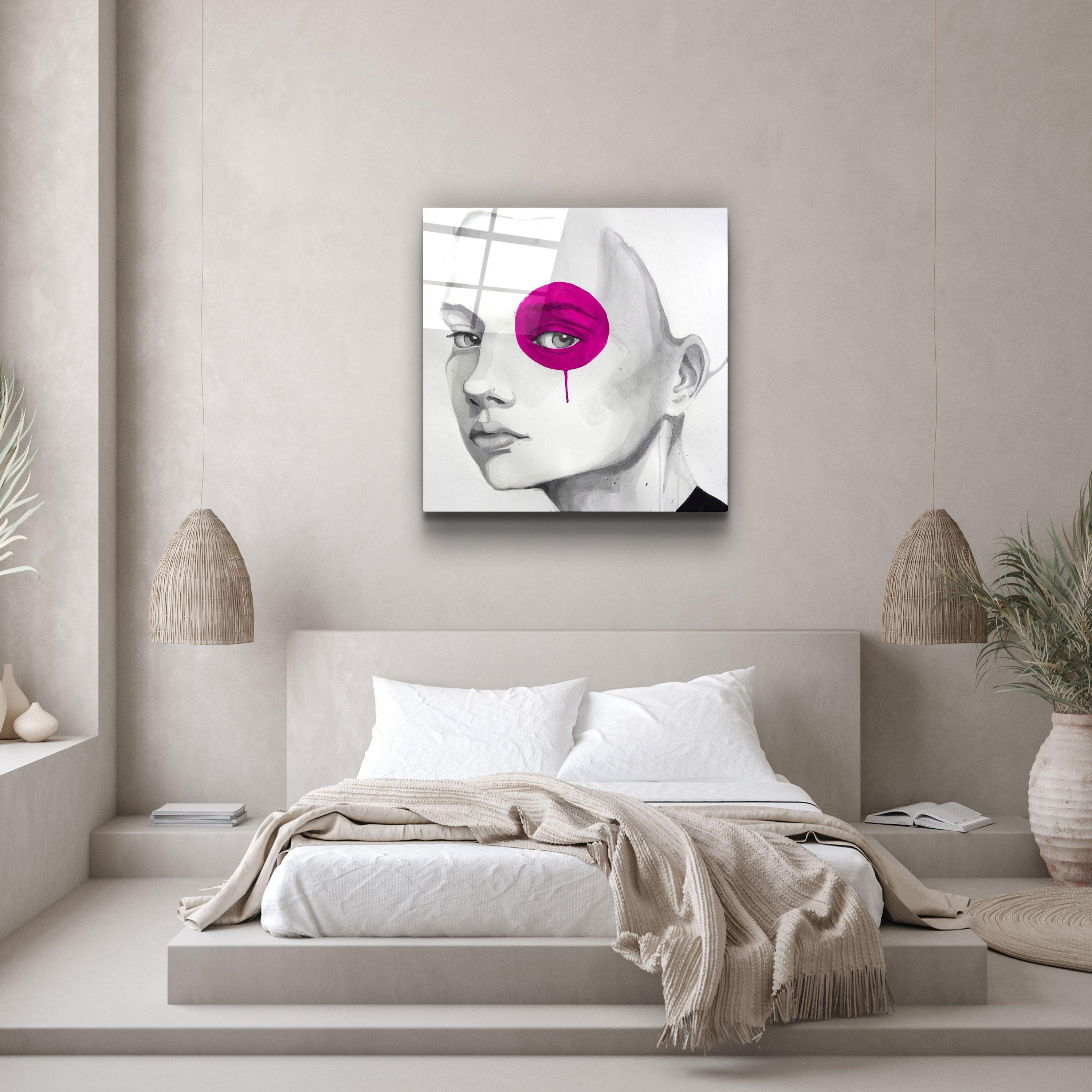 ・"Purple Eye"・Glass Wall Art - ArtDesigna Glass Printing Wall Art