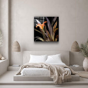 ・"Orange Flowers"・Glass Wall Art - ArtDesigna Glass Printing Wall Art