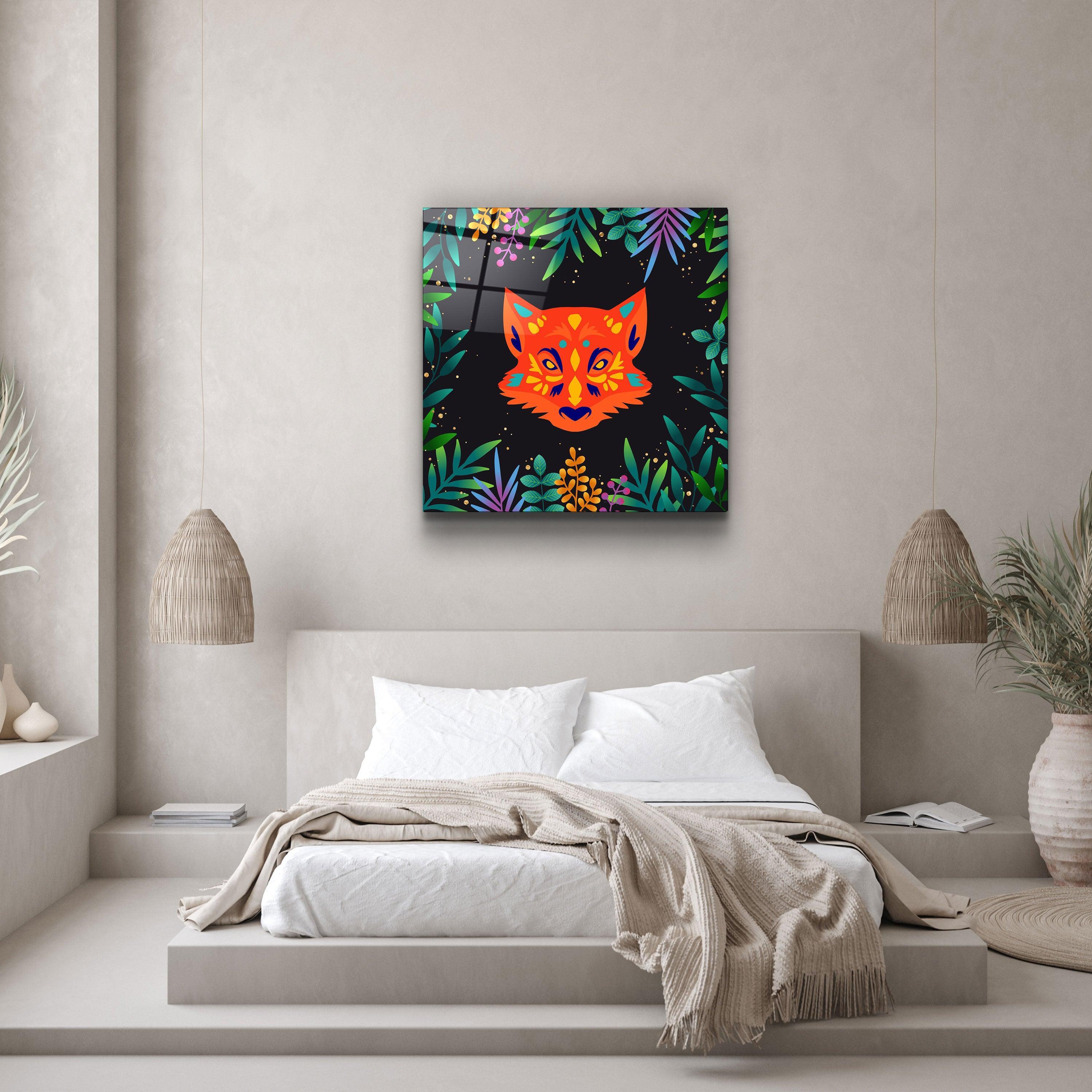 ・"Animal Republic-Fox"・Designers Collection Glass Wall Art - ArtDesigna Glass Printing Wall Art