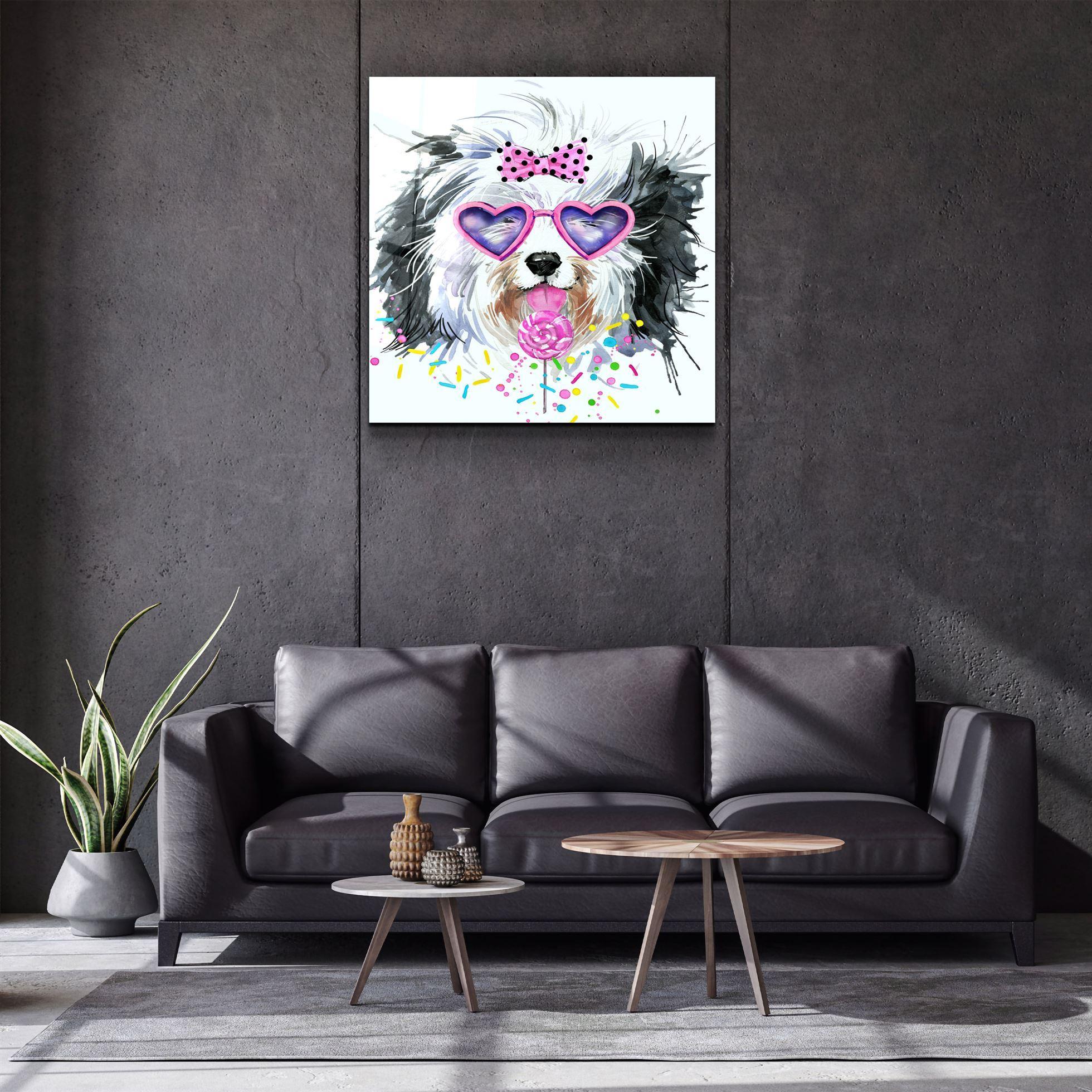 ・"Cute Dog"・Glass Wall Art - ArtDesigna Glass Printing Wall Art