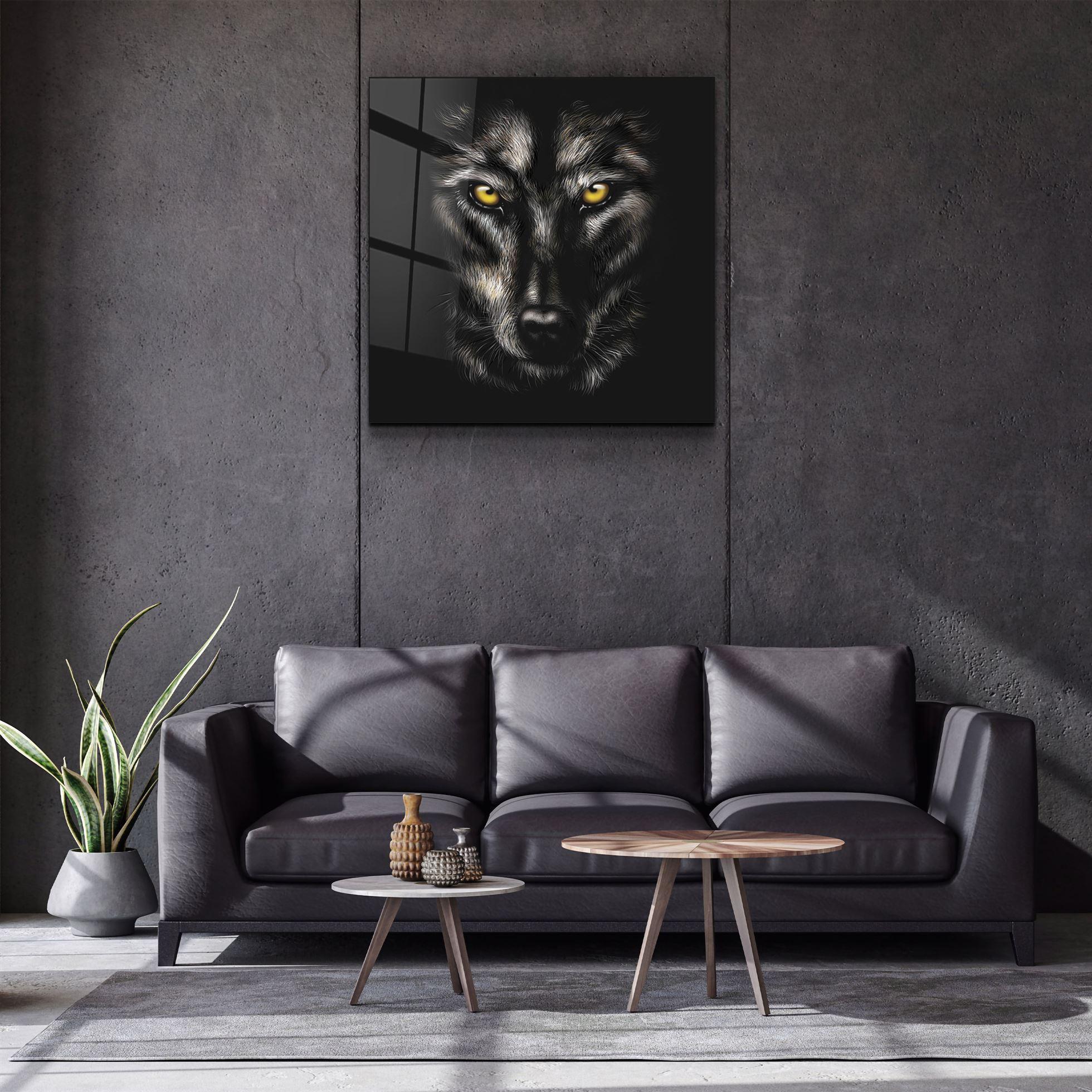 ・"Yellow eyes"・Glass Wall Art - ArtDesigna Glass Printing Wall Art