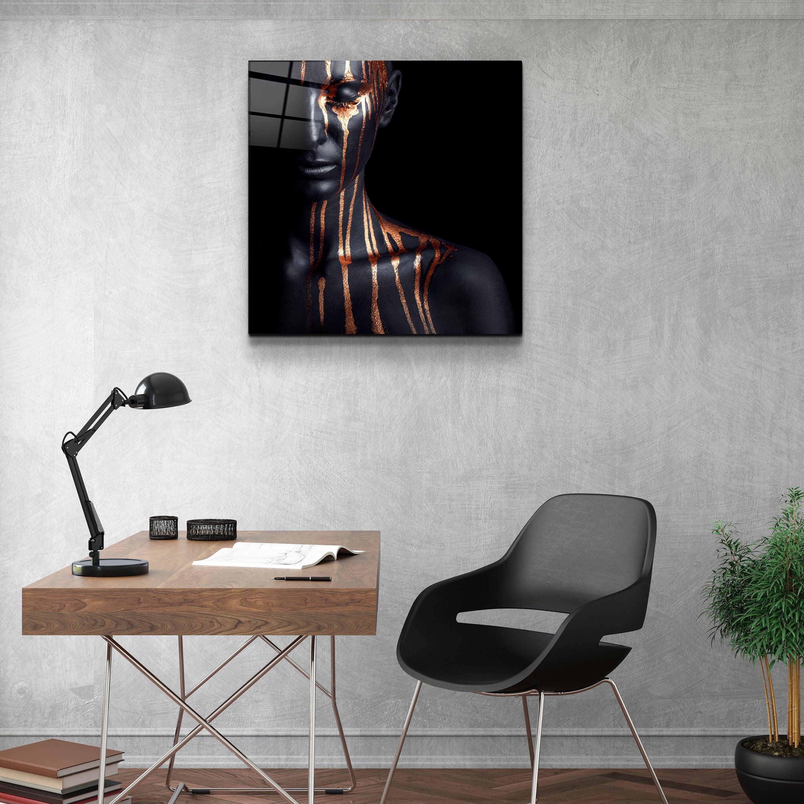 ・"Abstract Makeup Artist"・Glass Wall Art - ArtDesigna Glass Printing Wall Art