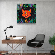 ・"Animal Republic-Fox"・Designers Collection Glass Wall Art - ArtDesigna Glass Printing Wall Art