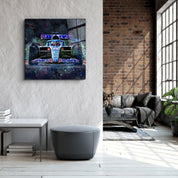 ."AlpineF1 Team". Designer's Collection Glass Wall Art - ArtDesigna Glass Printing Wall Art
