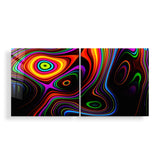 Twisted Rainbow Duo | Glass Wall Art