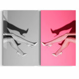 ・"Retro Socks - Duo Set"・Designer's Collection Glass Wall Art