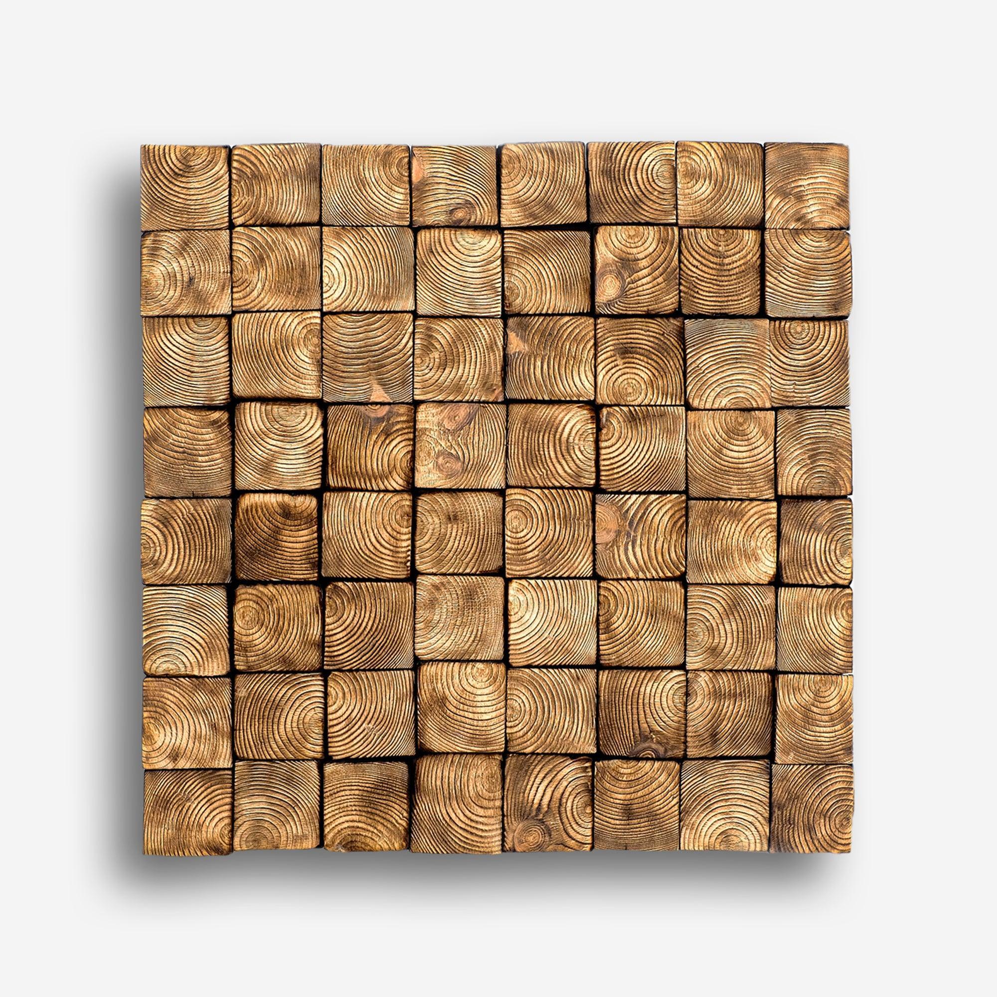 Smoked Brown Wall Sculpture | Premium Wood Handmade Wall Sculpture - Artdesigna