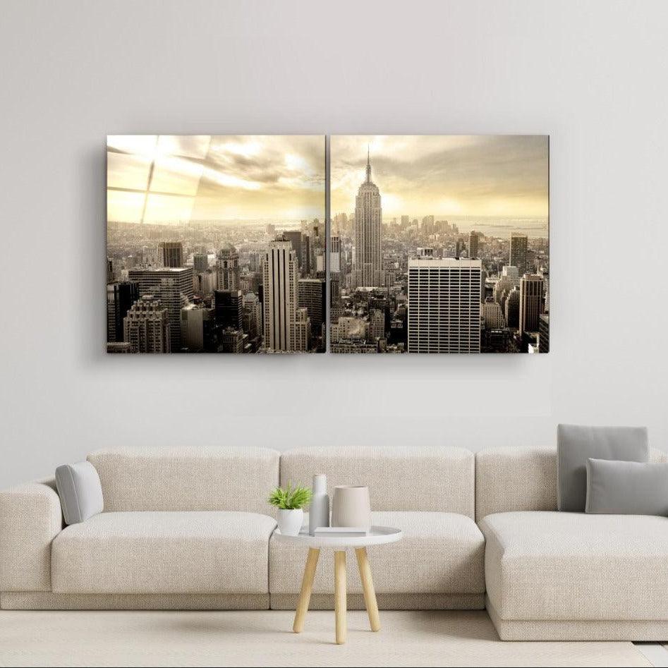 ・"NYC - Duo"・Glass Wall Art - ArtDesigna Glass Printing Wall Art