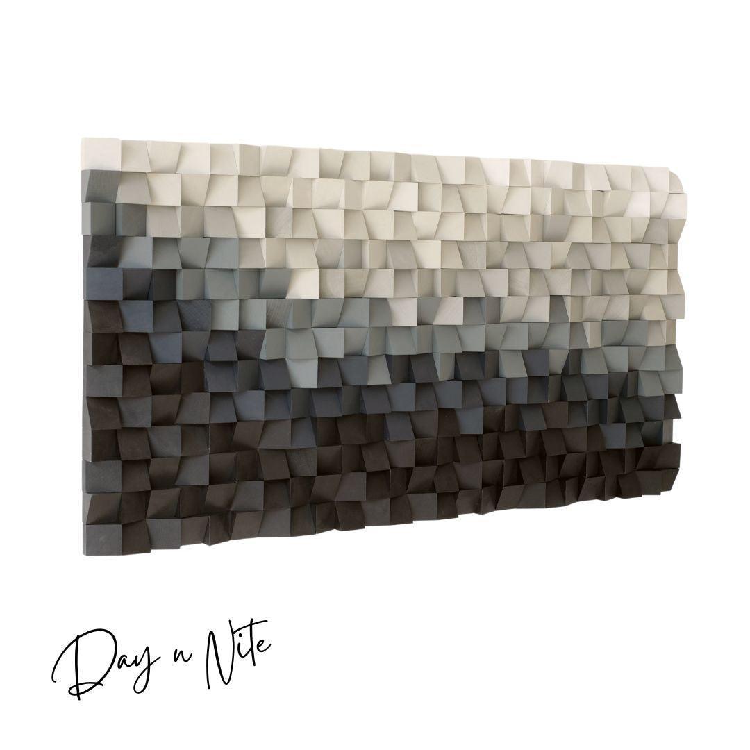 ・"Day n Nite"・Premium Wood Handmade Wall Sculpture - Limited Edition - ArtDesigna Glass Printing Wall Art